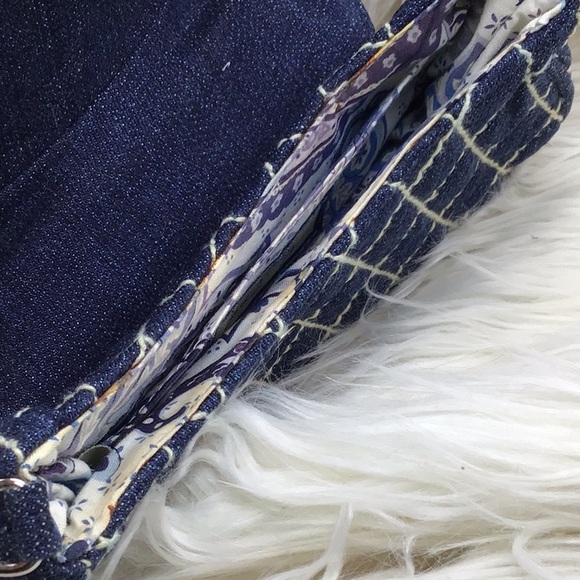 Vera Bradley Quilted Denim Mini Shoulder/Clutch Bag - Picture 11 of 13